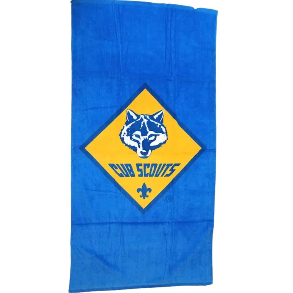 CUB SCOUTS Boy Scouts of America - Blue Camp Beach Pool Bath Towel - New
